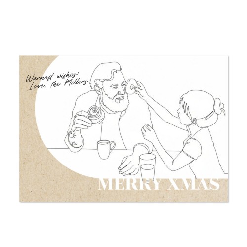 Faire-part 1 volet Paysage 14,3 x 10 cm