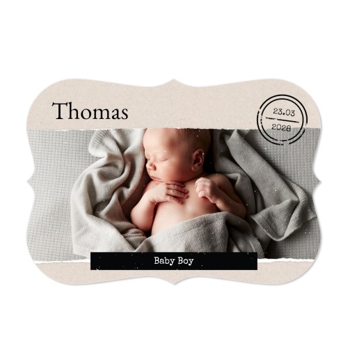 Grusskarte mit Klammer-Rahmen Querformat 14,3 x 10 cm