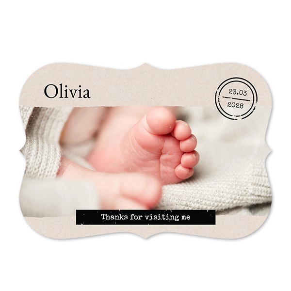 Faire-part 1 volet Accolades paysage 14,3 x 10 cm