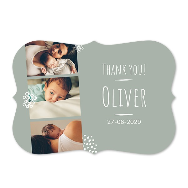 Faire-part 1 volet Accolades paysage 14,3 x 10 cm