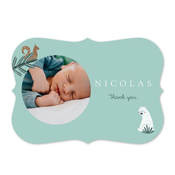 Faire-part 1 volet Accolades paysage 14,3 x 10 cm