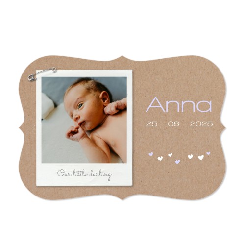 Single card with brackets Landscape 14,3 x 10 cm