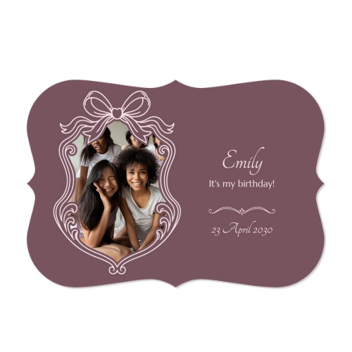 Single card with brackets Landscape 14,3 x 10 cm