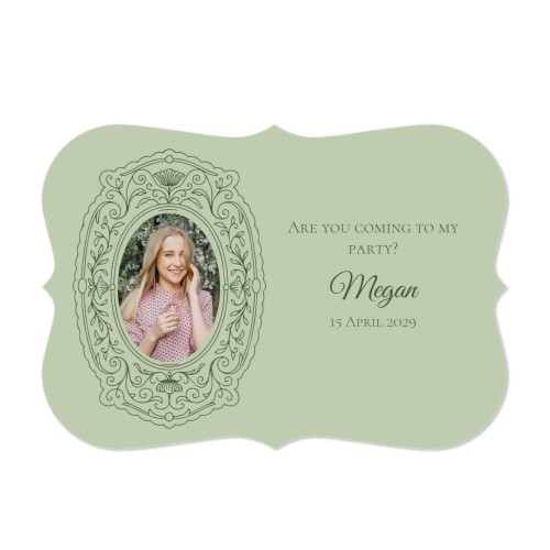 Grusskarte mit Klammer-Rahmen Querformat 14,3 x 10 cm