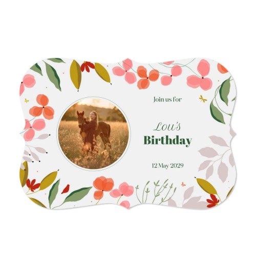 Enkla Fotokort med spetskant Liggande 14,3 x 10 cm