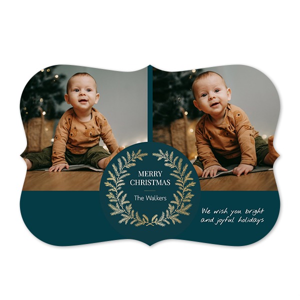 Single card with brackets Landscape 14,3 x 10 cm