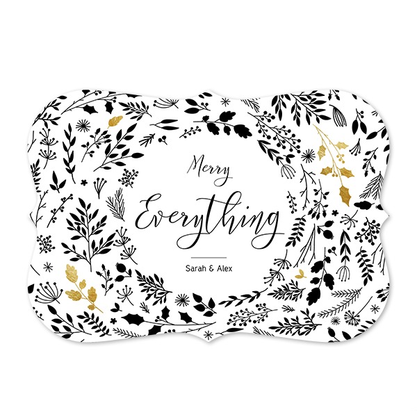 Single card with brackets Landscape 14,3 x 10 cm