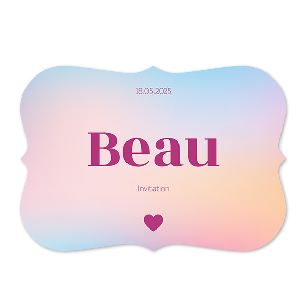 Faire-part 1 volet Accolades paysage 14,3 x 10 cm
