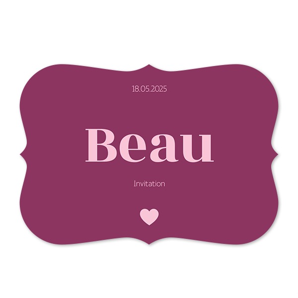 Faire-part 1 volet Accolades paysage 14,3 x 10 cm