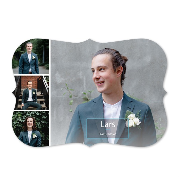 Enkle Fotokort spidse kanter Landskab 14,3 x 10 cm