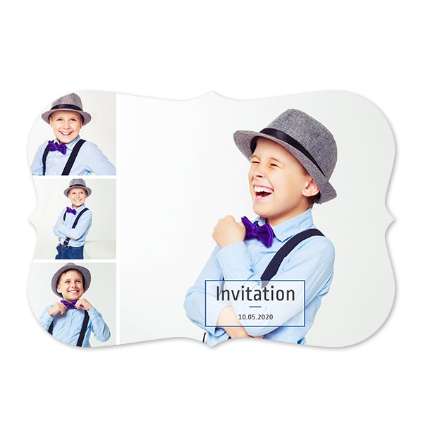 Grusskarte mit Klammer-Rahmen Querformat 14,3 x 10 cm