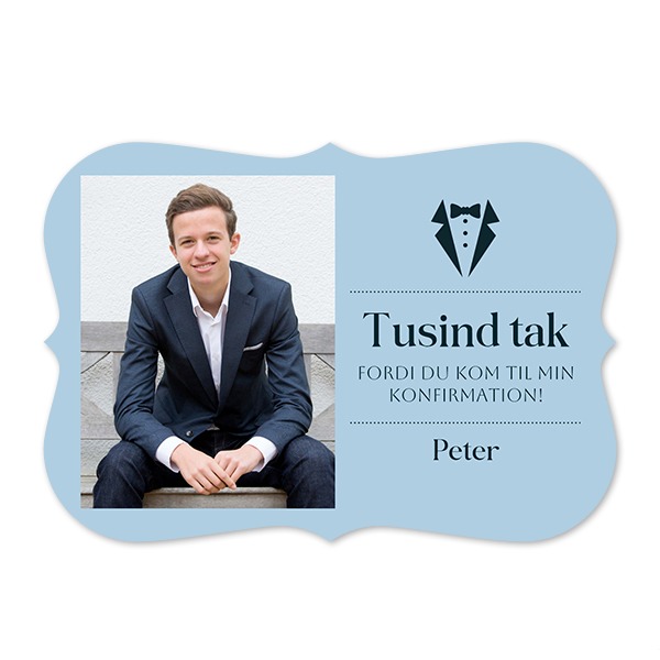 Enkle Fotokort spidse kanter Landskab 14,3 x 10 cm