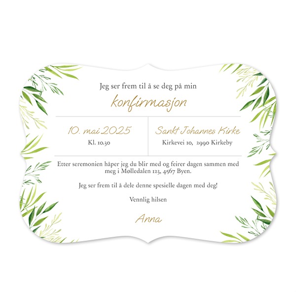 Enkle Fotokort med spisse kanter Liggende 14,3 x 10 cm