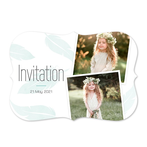 Single card with brackets Landscape 14,3 x 10 cm