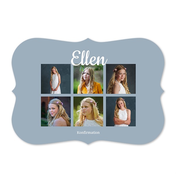 Enkla Fotokort med spetskant Liggande 14,3 x 10 cm