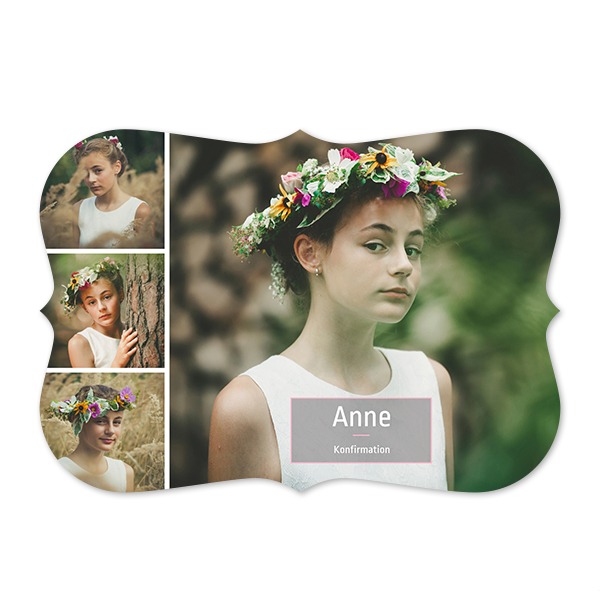 Enkle Fotokort spidse kanter Landskab 14,3 x 10 cm