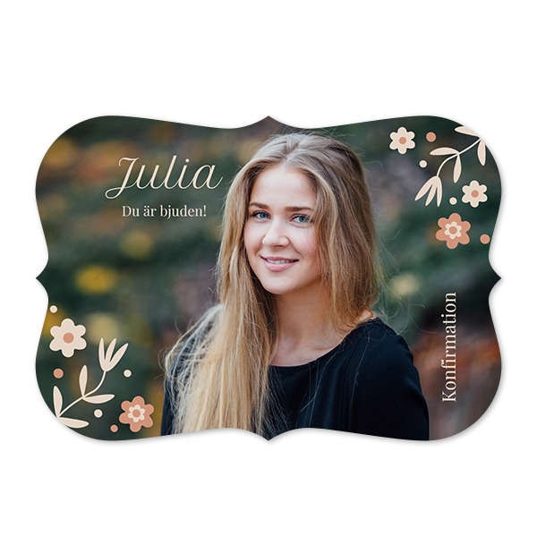 Enkla Fotokort med spetskant Liggande 14,3 x 10 cm