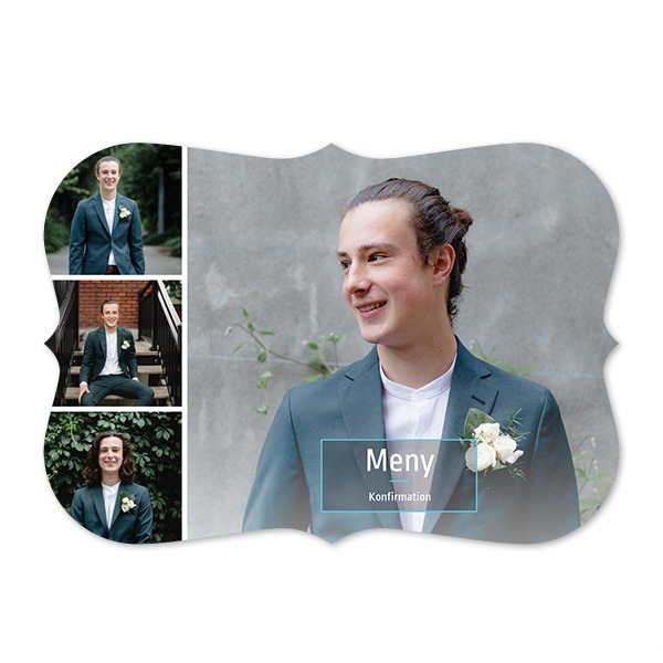 Enkla Fotokort med spetskant Liggande 14,3 x 10 cm