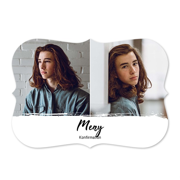 Enkla Fotokort med spetskant Liggande 14,3 x 10 cm