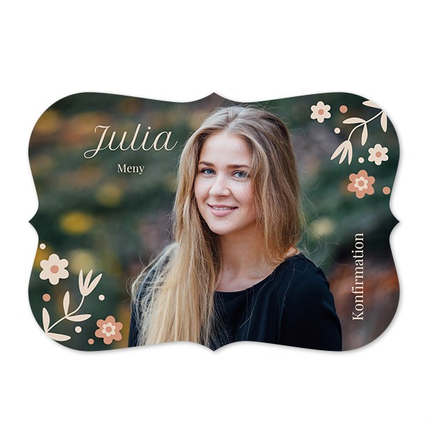 Enkla Fotokort med spetskant Liggande 14,3 x 10 cm