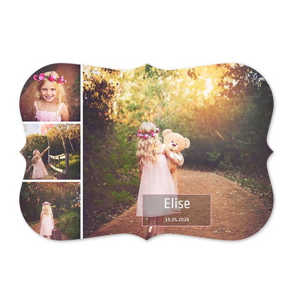 Single card with brackets Landscape 14,3 x 10 cm