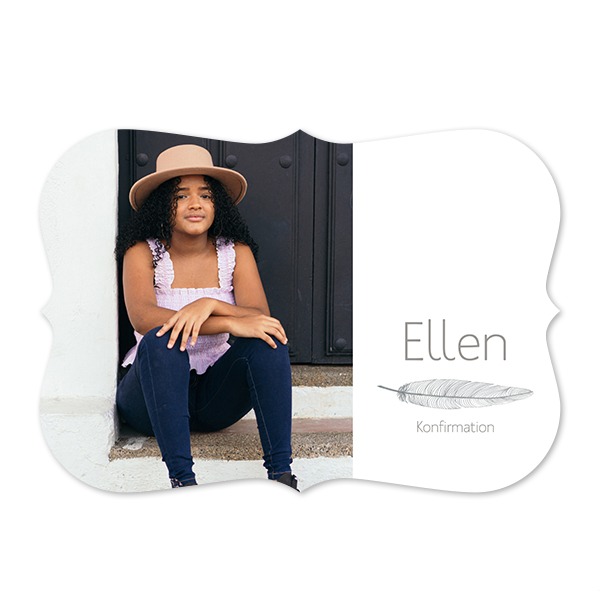 Enkla Fotokort med spetskant Liggande 14,3 x 10 cm