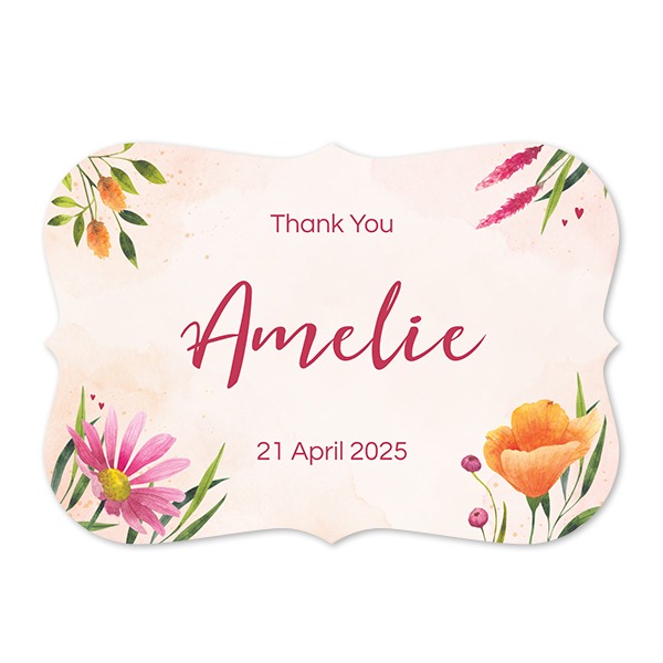 Faire-part 1 volet Accolades paysage 14,3 x 10 cm
