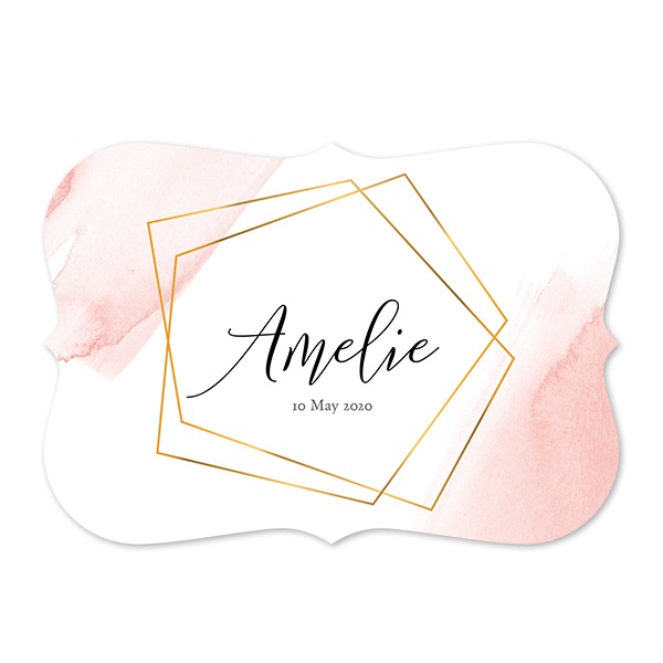 Faire-part 1 volet Accolades paysage 14,3 x 10 cm