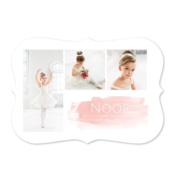 Single card with brackets Landscape 14,3 x 10 cm