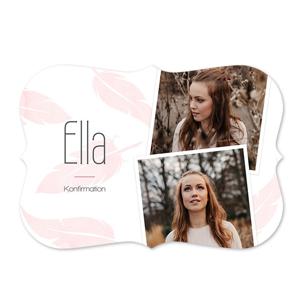 Enkla Fotokort med spetskant Liggande 14,3 x 10 cm