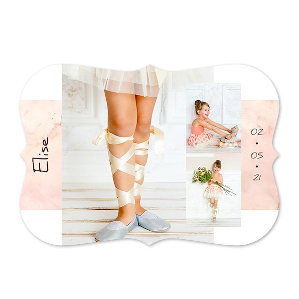 Single card with brackets Landscape 14,3 x 10 cm