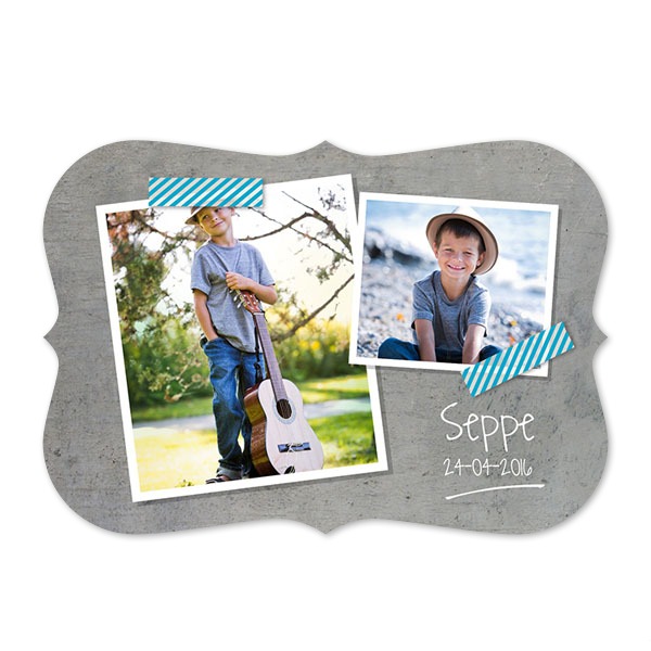 Fotokaart accolade liggend 14,3 x 10 cm