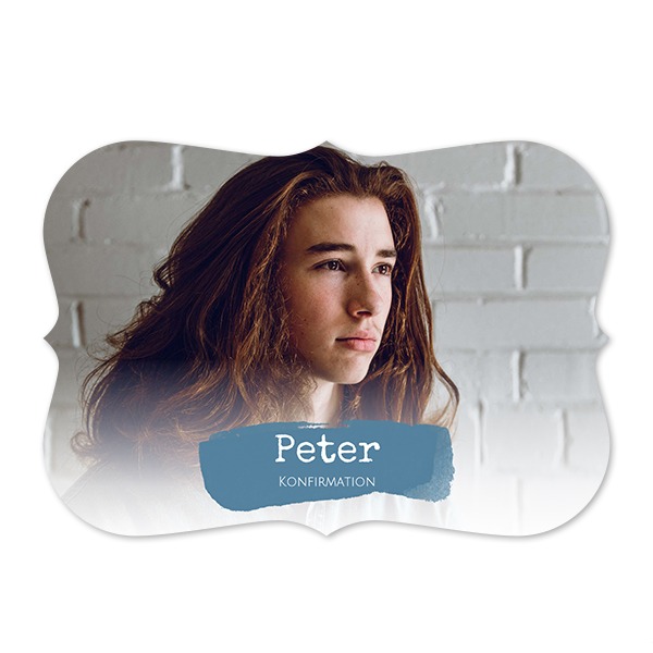 Enkle Fotokort spidse kanter Landskab 14,3 x 10 cm