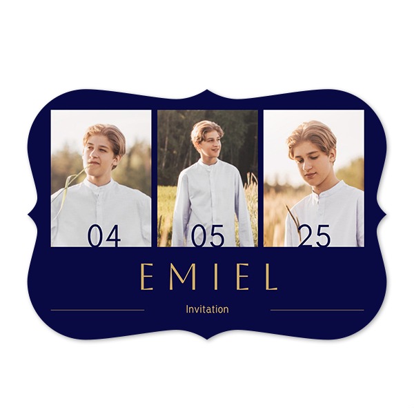 Faire-part 1 volet Accolades paysage 14,3 x 10 cm