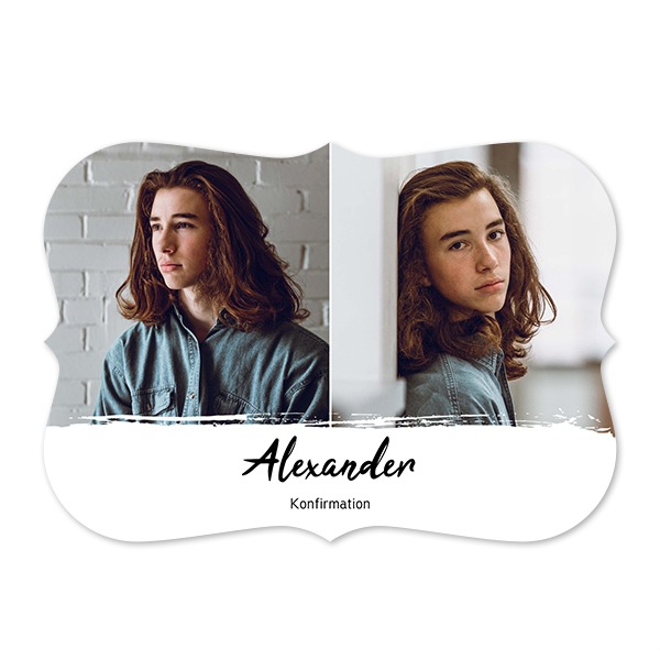 Enkla Fotokort med spetskant Liggande 14,3 x 10 cm