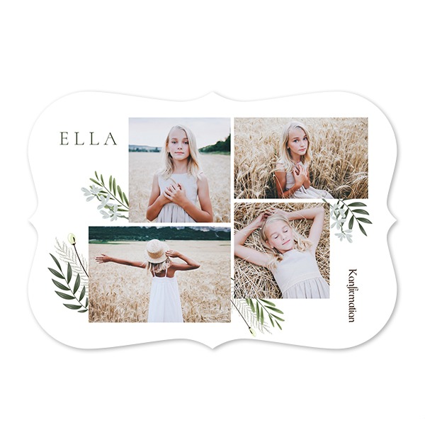 Enkla Fotokort med spetskant Liggande 14,3 x 10 cm
