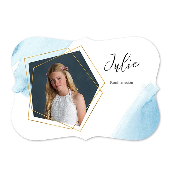 Enkle Fotokort med spisse kanter Liggende 14,3 x 10 cm