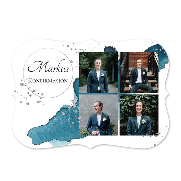 Enkle Fotokort med spisse kanter Liggende 14,3 x 10 cm