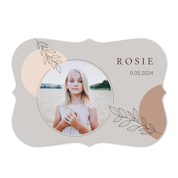 Boho-Stil mit Kreisen und Blättern