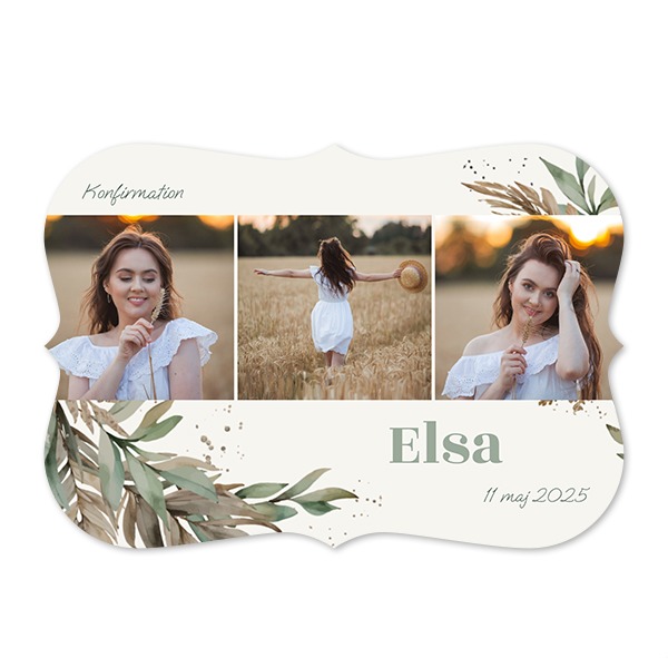 Enkla Fotokort med spetskant Liggande 14,3 x 10 cm