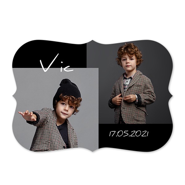 Faire-part 1 volet Accolades paysage 14,3 x 10 cm