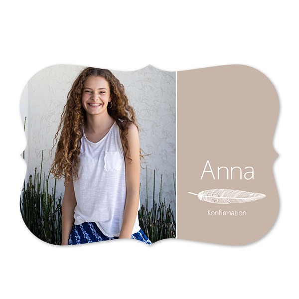 Enkle Fotokort spidse kanter Landskab 14,3 x 10 cm