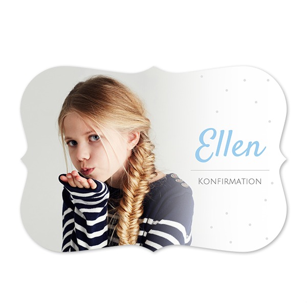 Enkla Fotokort med spetskant Liggande 14,3 x 10 cm