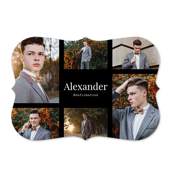 Enkla Fotokort med spetskant Liggande 14,3 x 10 cm