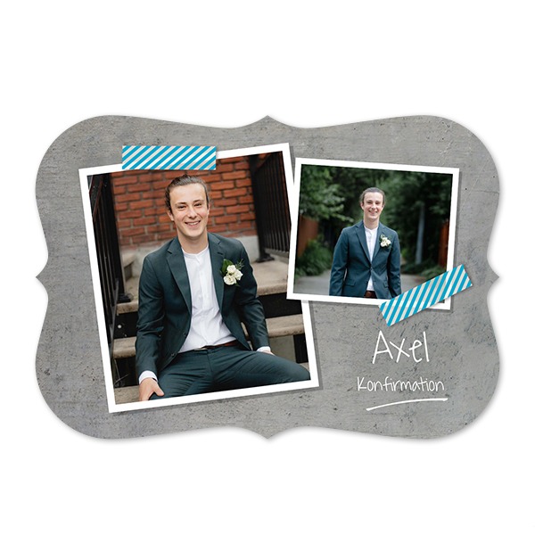 Enkla Fotokort med spetskant Liggande 14,3 x 10 cm