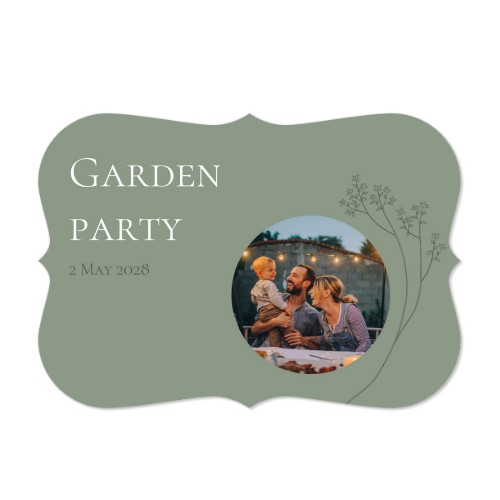 Single card with brackets Landscape 14,3 x 10 cm