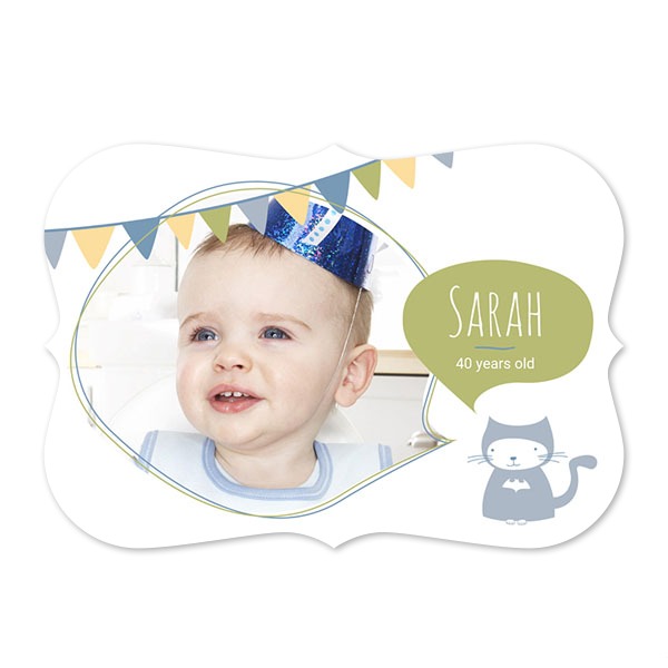 Single card with brackets Landscape 14,3 x 10 cm