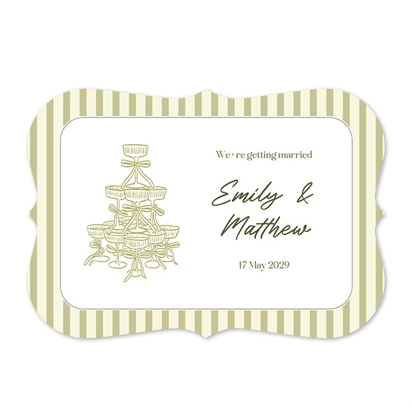 Enkle Fotokort spidse kanter Landskab 14,3 x 10 cm