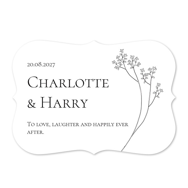 Grusskarte mit Klammer-Rahmen Querformat 14,3 x 10 cm