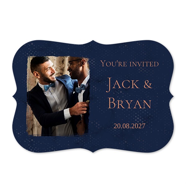 Enkla Fotokort med spetskant Liggande 14,3 x 10 cm